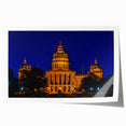 Extra large rolled print of Iowa scenery with vibrant floral elements, ideal for art wall dining room.