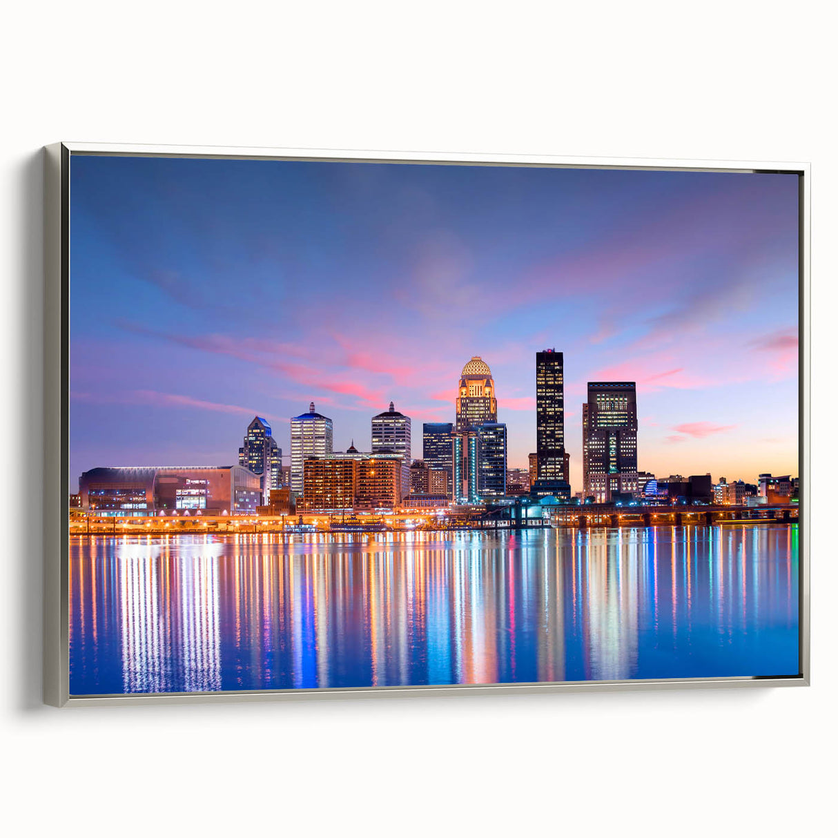 Framed canvas of a Kentucky landscape in muted earth tones, ideal for enhancing a living room or study.
