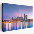 Large stretched canvas depicting a serene Kentucky landscape in muted earth tones, ideal for kitchen wall art.