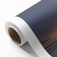 Art Deco poster of a serene Maine landscape in soft pastel colors on rolled canvas, ideal for nursery wall art.