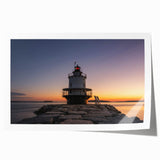 Scenic Maine landscape on a rolled canvas print, featuring lush greenery and tranquil waters, ideal for dining room wall art.