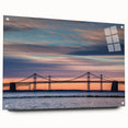 Acrylic print of Baltimore skyline in muted gray and blue tones, suitable for bedroom or dining room decor.
