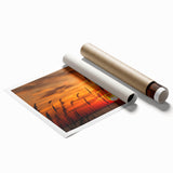 Extra large rolled print of Chesapeake Bay with soft blue and green tones, ideal for art wall dining room.
