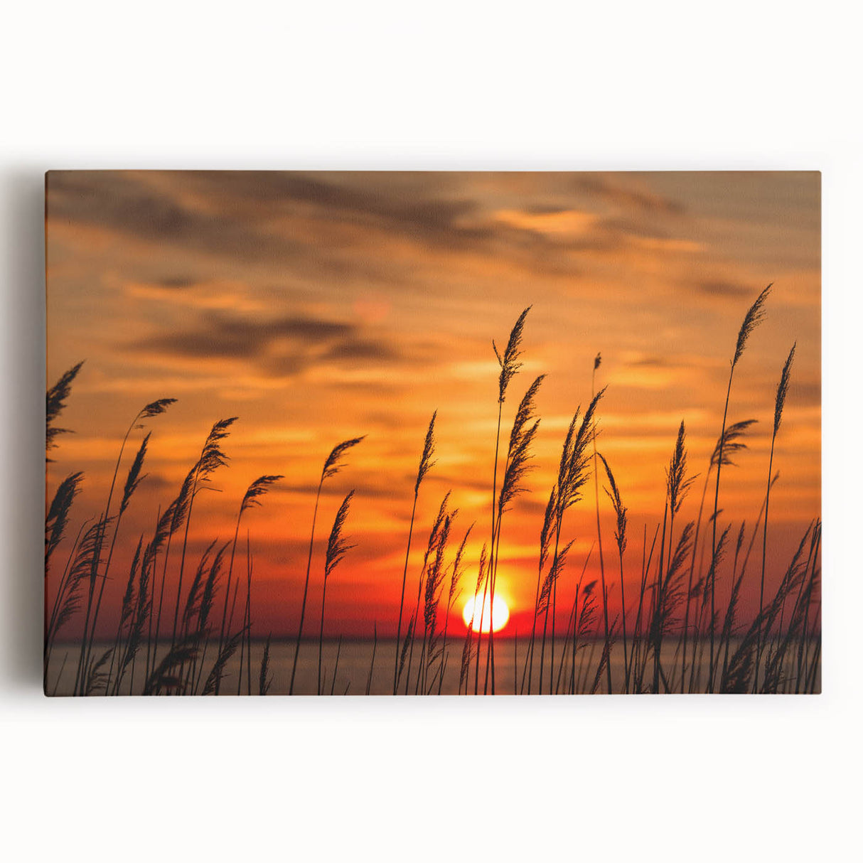 Black and white large art of Chesapeake Bay on stretched canvas, ideal for kitchen wall art.