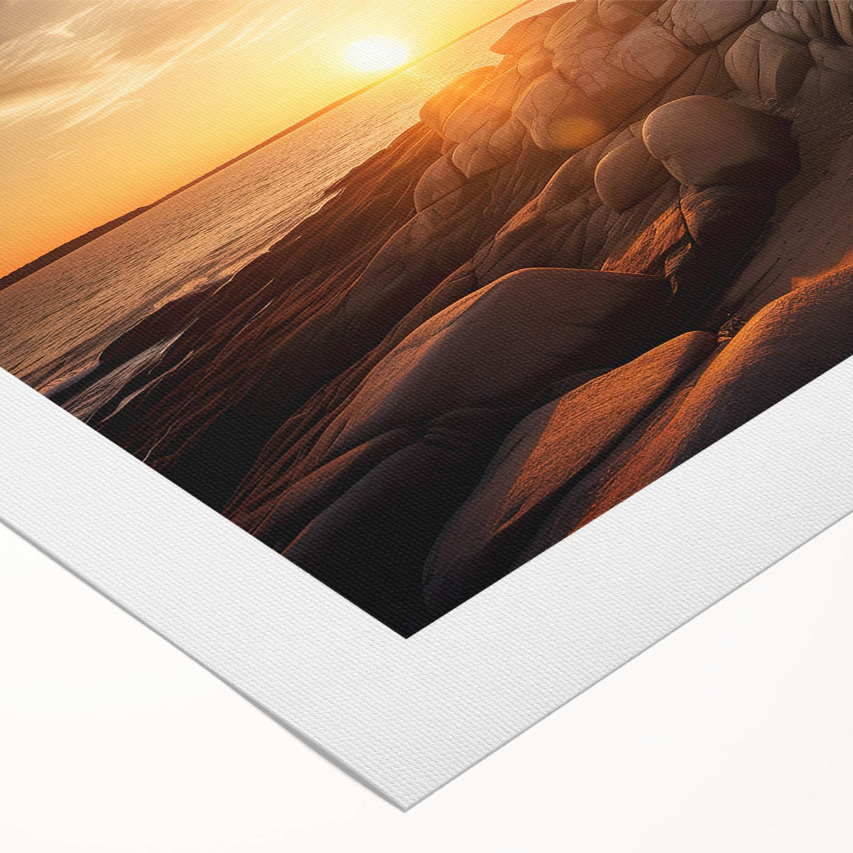 Art deco poster featuring a serene Massachusetts Cape scenery in muted blue and green tones on rolled canvas.