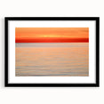 Abstract art print of a colorful, textured Massachusetts scenery on extra large black-framed canvas.