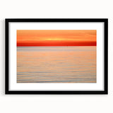 Abstract art print of a colorful, textured Massachusetts scenery on extra large black-framed canvas.