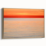 Framed canvas of a vintage landscape painting featuring Nantucket, with muted earth tones and black accents.