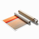 Rolled print of a serene Nantucket landscape with soft pastel colors, ideal for classy bathroom wall art.