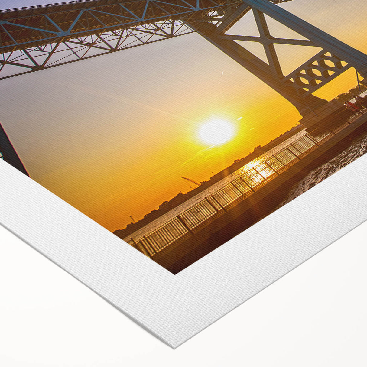 Art deco poster of Detroit skyline in muted gold and black on rolled canvas, suitable for dining room wall.