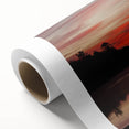 Art deco poster of Michigan's Upper Peninsula in soft pastels, rolled canvas, ideal for nursery wall art.