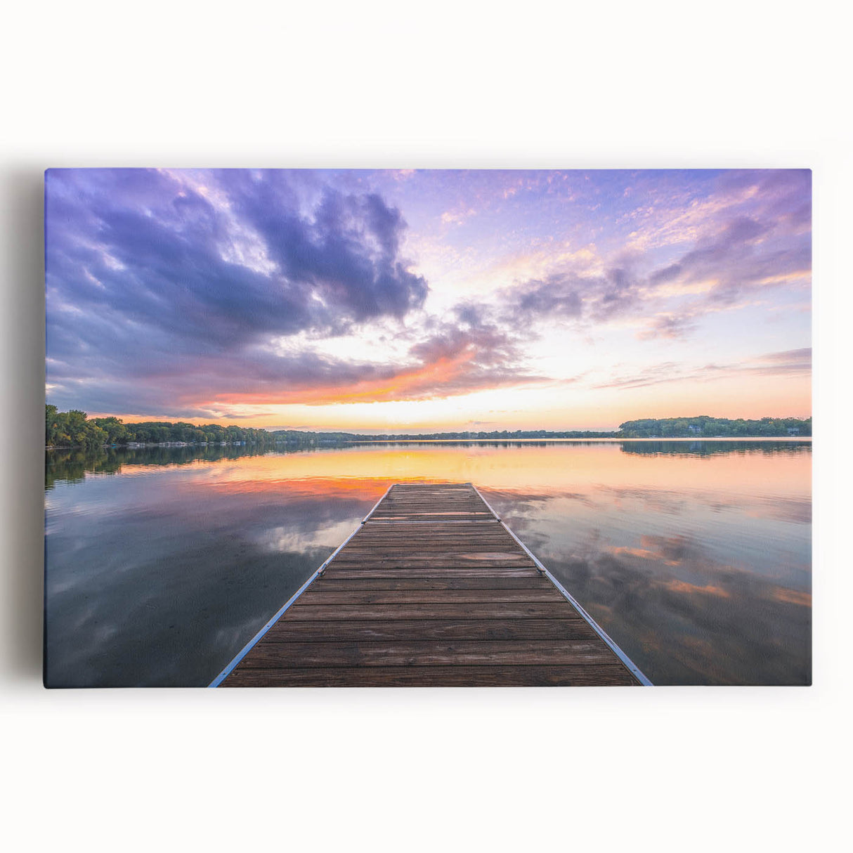 Black and white photo of Minnesota scenery on large stretched canvas, suitable for kitchen wall art.