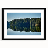 Extra large abstract art print of Mississippi scenery in vibrant colors on a black framed canvas.