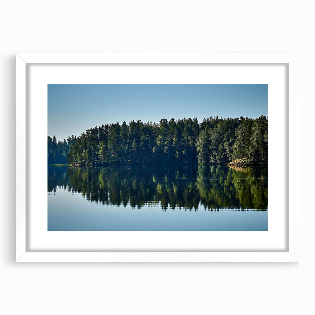 Abstract art print featuring a Mississippi landscape in muted earth tones on a framed canvas, ideal for dining room decor.