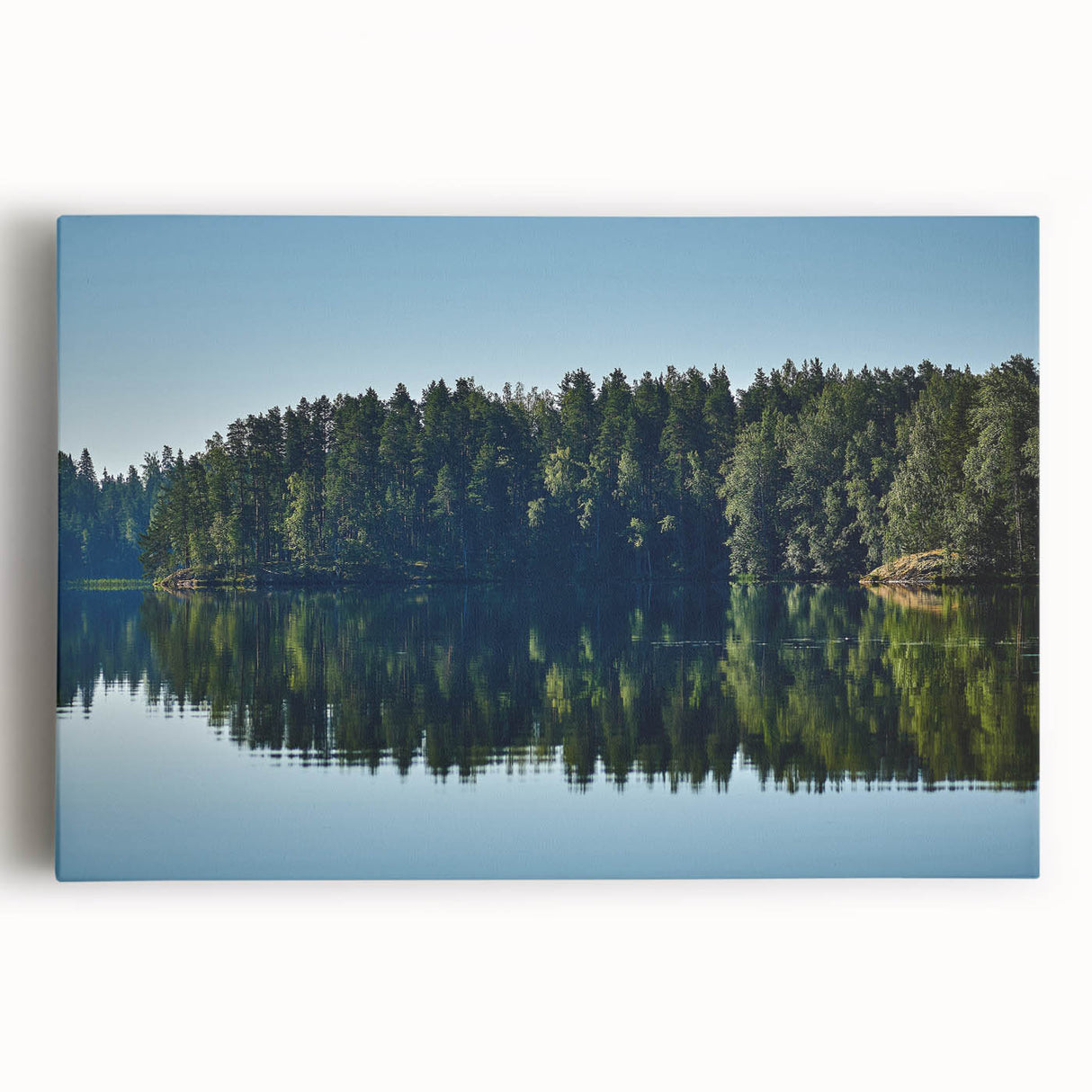 Black and white photo of the Mississippi River on stretched canvas, ideal for kitchen wall art.