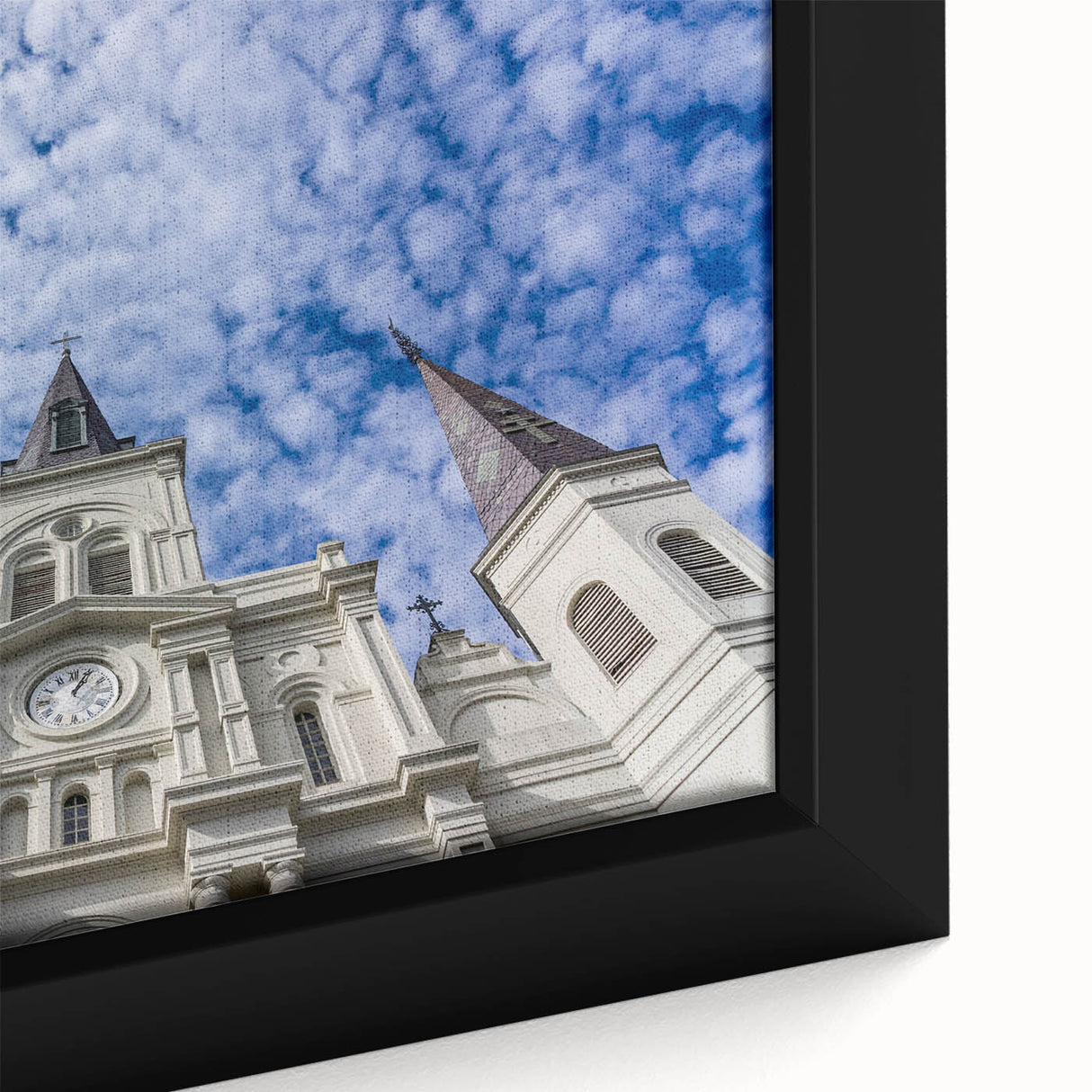 Black wall art featuring a textured depiction of the St.