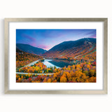 Textured art print of an abstract New Hampshire landscape in muted earth tones, framed in silver, ideal for bedroom art.