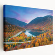 Scenic New Hampshire landscape on large stretched canvas, featuring lush greenery and serene lake.