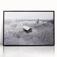 Large abstract wall art of Adirondacks scenery in muted earth tones on a framed acrylic, suitable for modern decor.