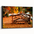 Black and white framed canvas featuring a vintage-style landscape of Central Park, ideal for bedroom wall decor.