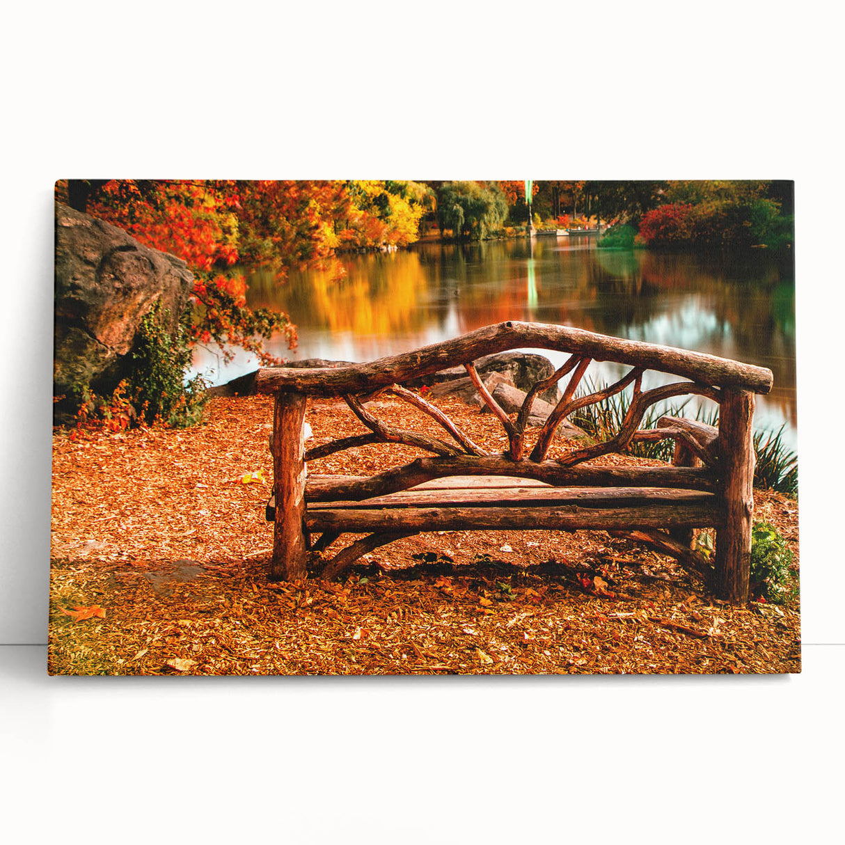 Black and white large art of Central Park on stretched canvas, ideal for kitchen wall art or bedroom ambiance.