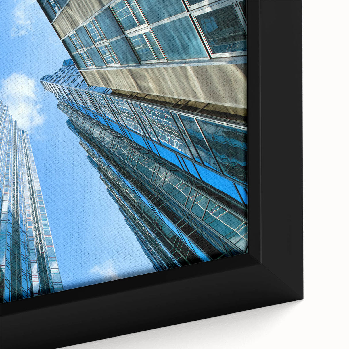 Extra large framed canvas of Pittsburgh skyline in black with textured, colorful accents, ideal for living room decor.