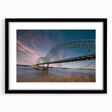 Abstract art print of Memphis scenery in colorful, textured style on a large framed canvas, ideal for living room decor.