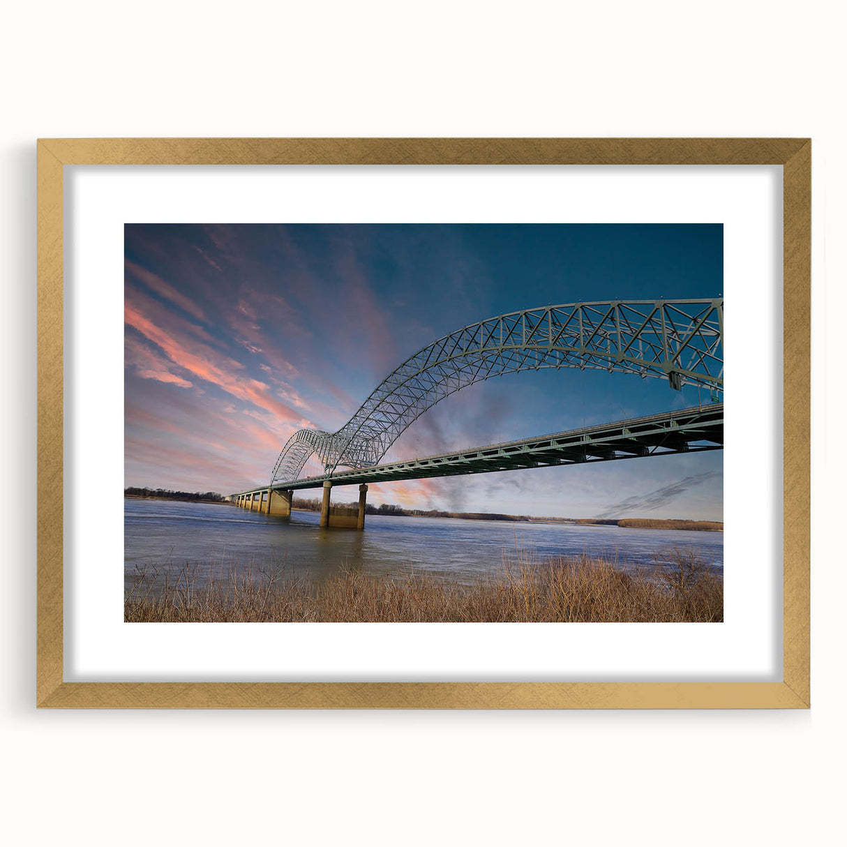 Extra large framed abstract art print of Memphis skyline in textured gold, ideal for living room decor.