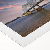 Art deco poster of Memphis skyline in muted gold and blue hues on rolled canvas, suitable for dining room wall art.