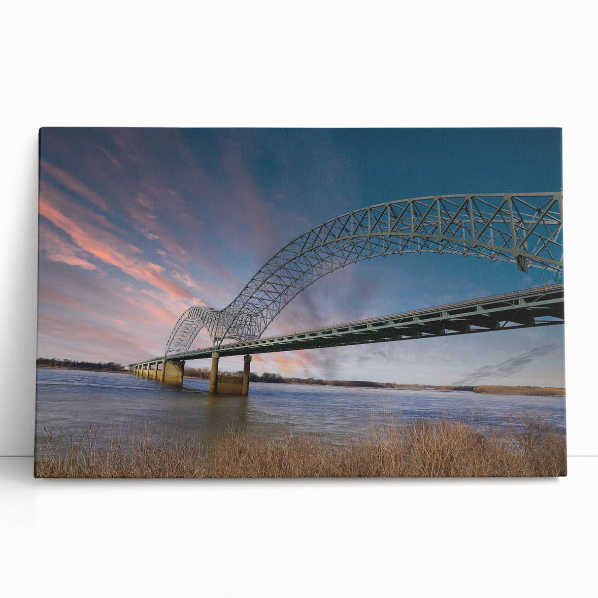 Black and white stretched canvas of Memphis, Tennessee skyline, suitable as large kitchen wall art or for bedroom ambiance.