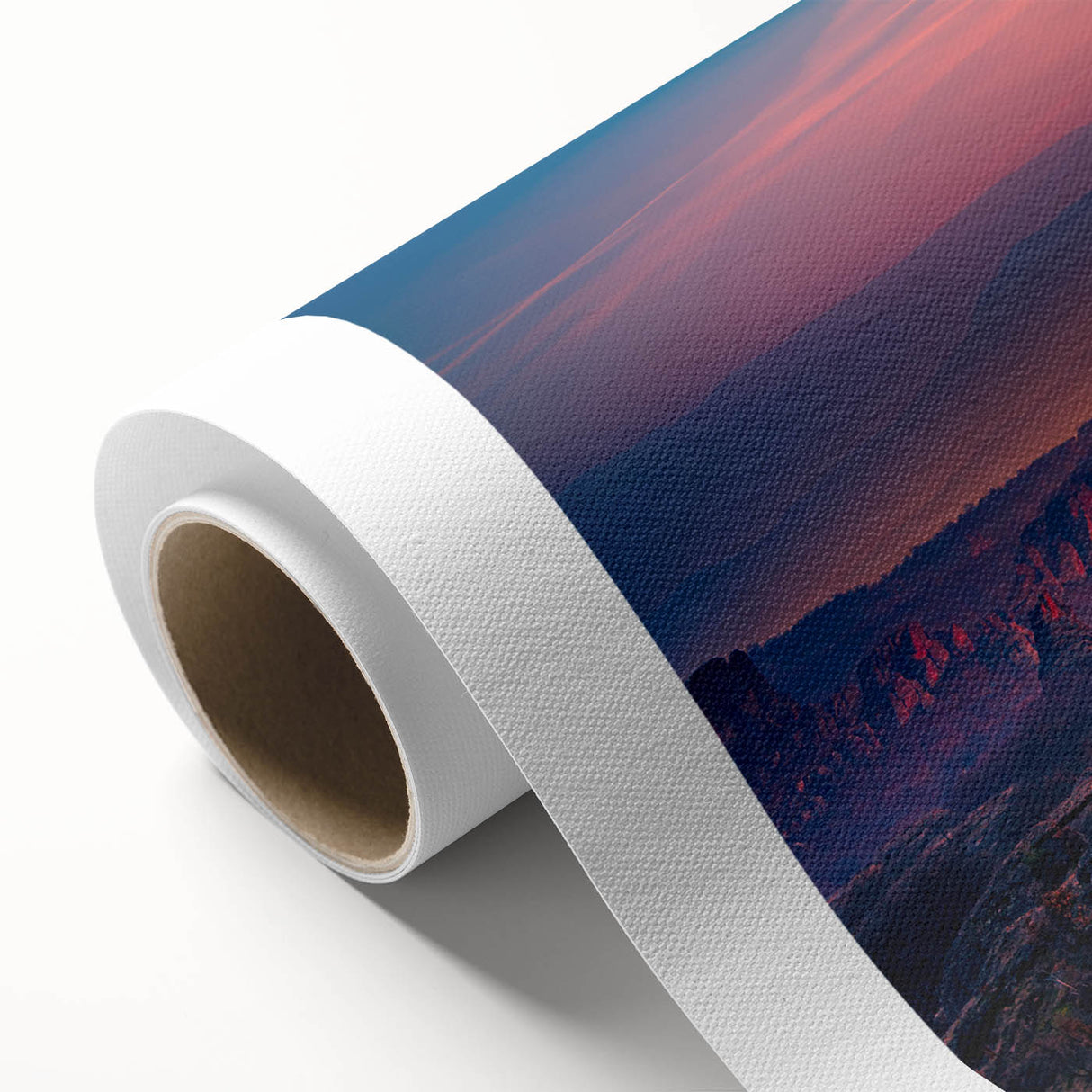Art deco poster of Zion National Park in pastel shades on rolled canvas, suitable for nursery wall art.