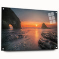 Acrylic print of Olympic National Park with vivid green and blue tones, ideal for enhancing bedroom or dining room decor.