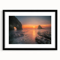 Extra large textured abstract art print of colorful Olympic scenery, framed in black, ideal for living room decor.