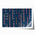 Rolled print of Seattle skyline with soft pastel shades, ideal for art wall dining room.