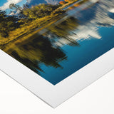 Art deco poster of Grand Tetons landscape on rolled canvas, featuring muted earth tones, ideal for dining room decor.