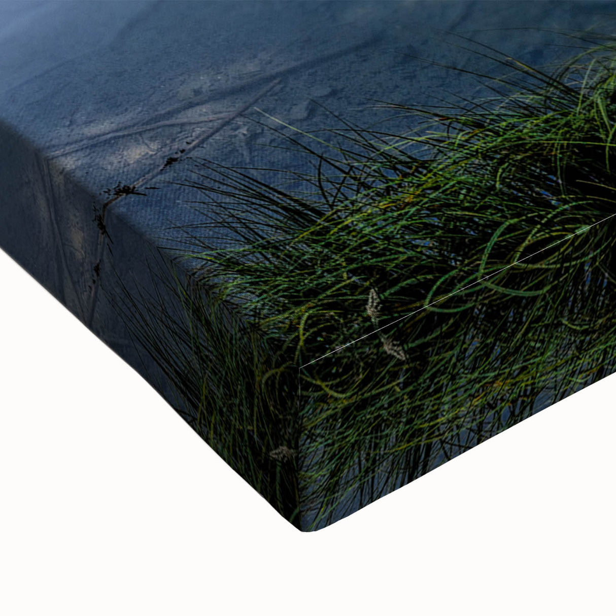 Large art canvas featuring a black and white landscape of Yellowstone, ideal for bedroom wall decor.