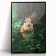 Large abstract wall art depicting spring with vibrant green and pink hues on a black framed acrylic.