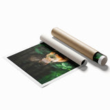 Extra large rolled print of spring floral art in pastel shades, ideal for classy bathroom wall art.
