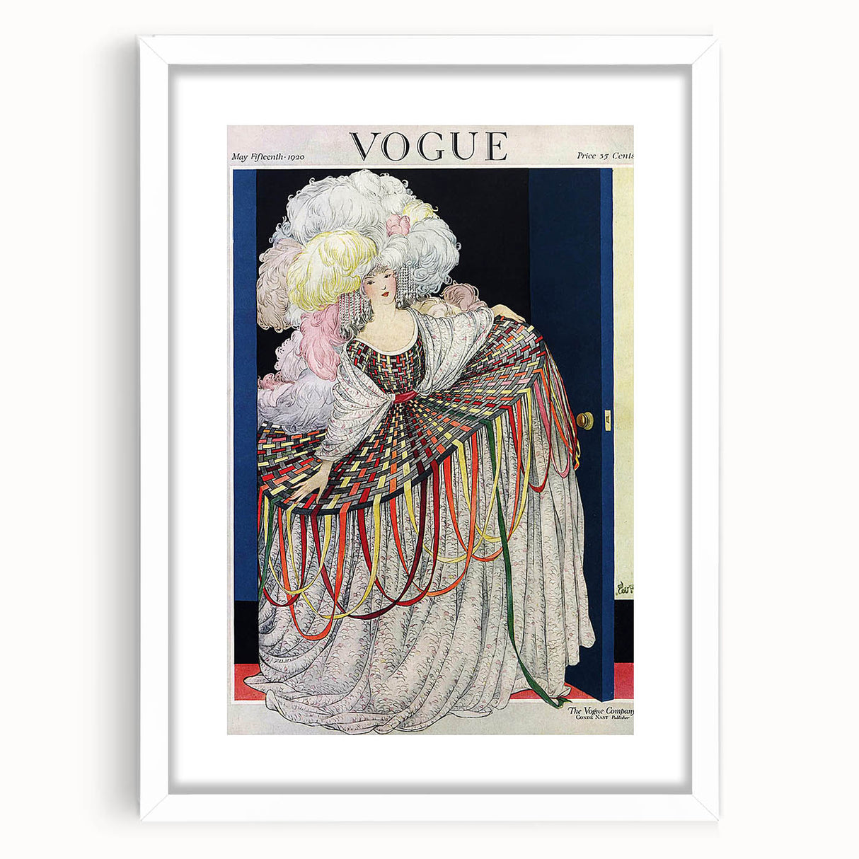 Vogue Poster Print - Opulent 1920s Couture Fashion Illustration Art