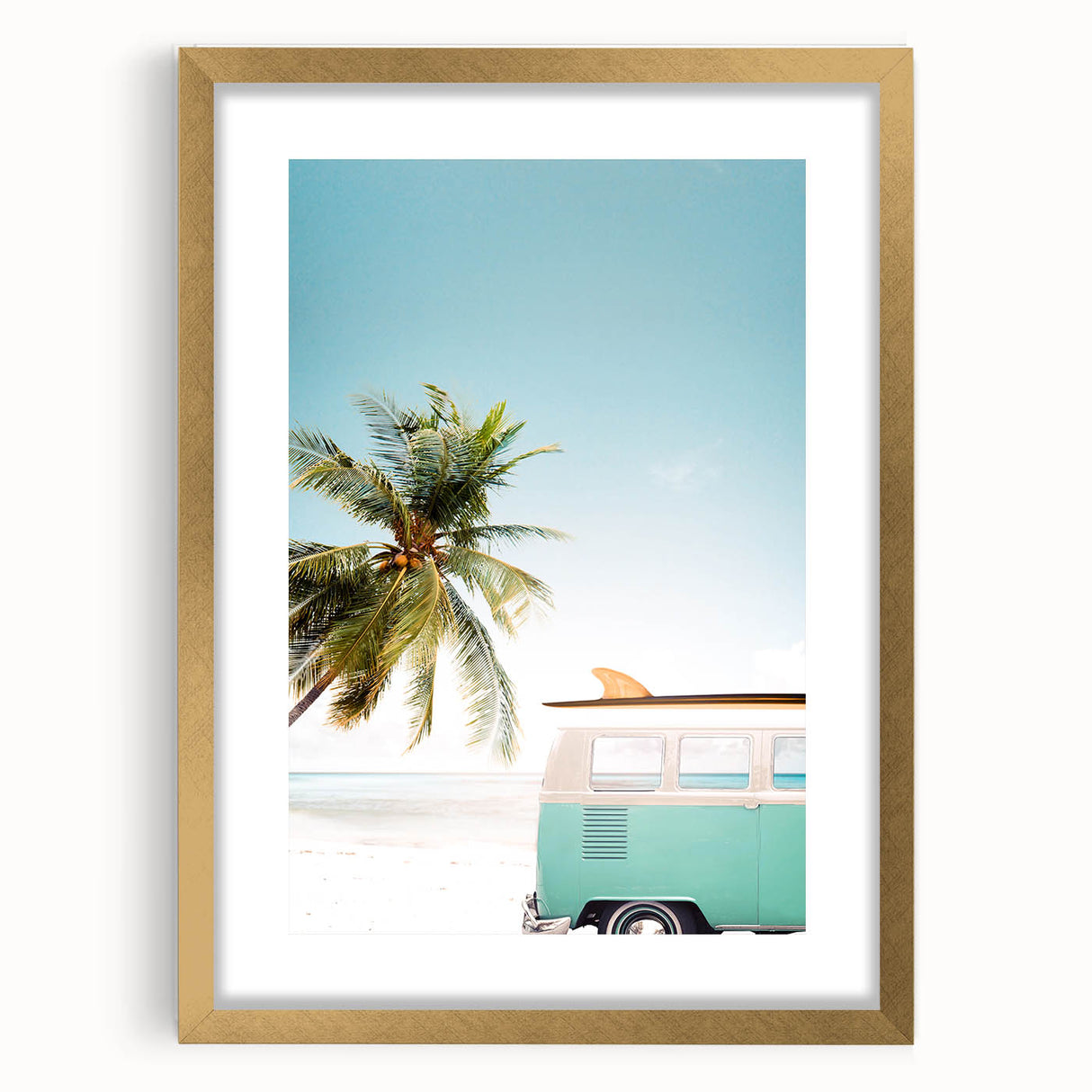 Extra large abstract art print with textured design in gold and white tones, framed, ideal for living room decor.