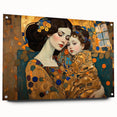 Abstract figurative wall art design displayed in a side view, showcasing vibrant colors and textures on acrylic glass, secured with decorative pins for modern decor.