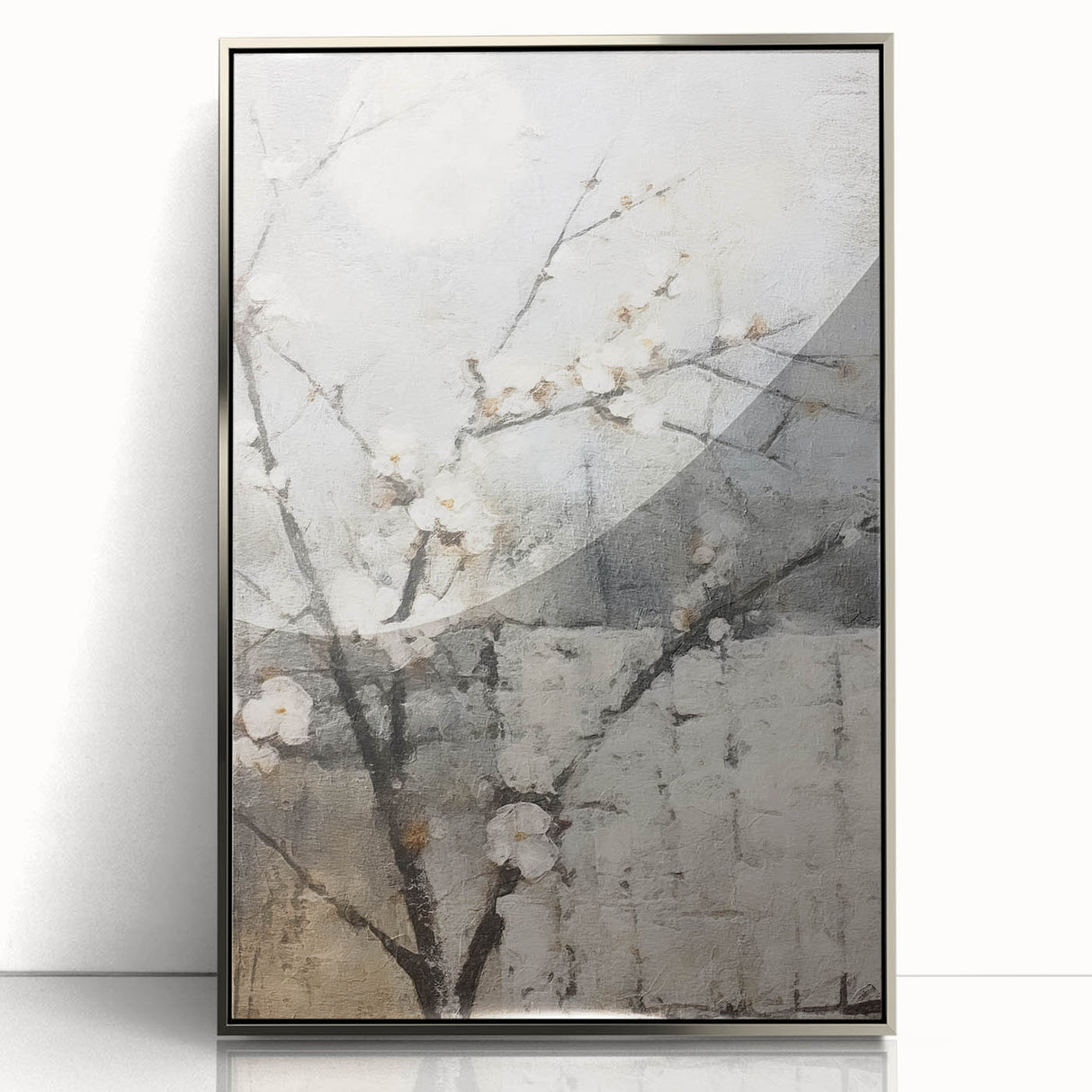 Framed abstract floral wall art in vibrant colors, featuring intricate designs and a silver-acrylic frame, ideal for modern home decor. Perfect for enhancing living spaces.