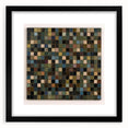 Abstract geometric frame in matte black, showcasing a modern design suitable for contemporary decor. The frame features clean lines and a sleek finish, ideal for enhancing artwork or photographs in stylish interiors.