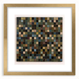 Abstract geometric frame in gold with a mat, showcasing a modern design perfect for contemporary decor. Ideal for adding elegance to any room.