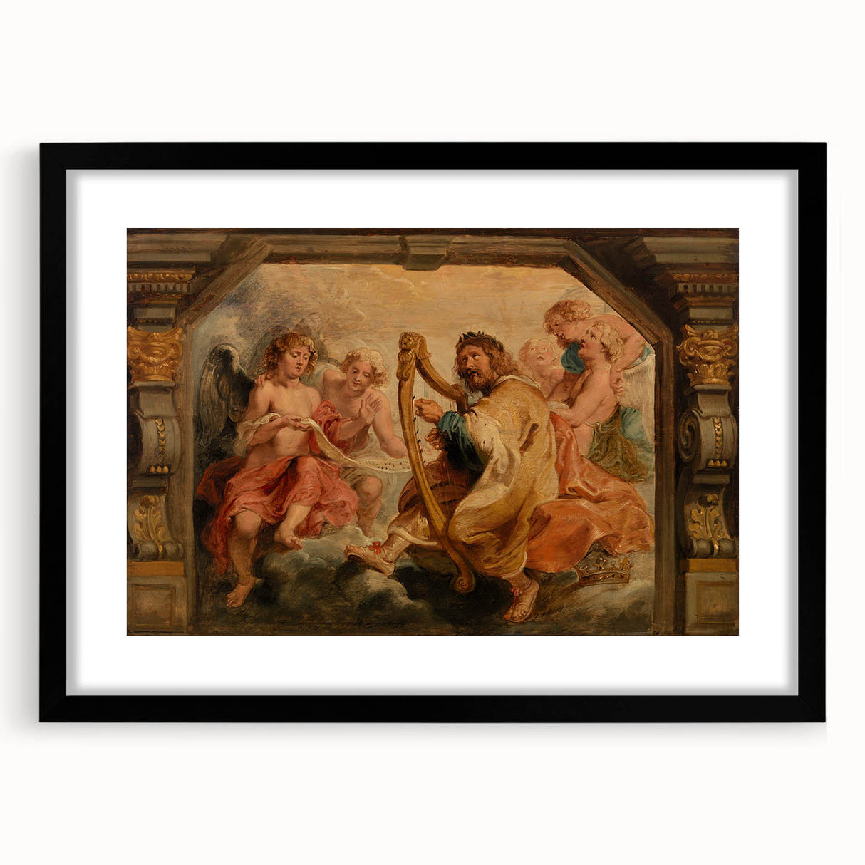 Baroque Art - Regal Woman in Opulent Dress, Antique Art Prints