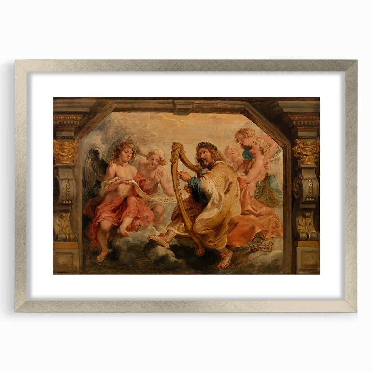 Baroque Art - Regal Woman in Opulent Dress, Antique Art Prints