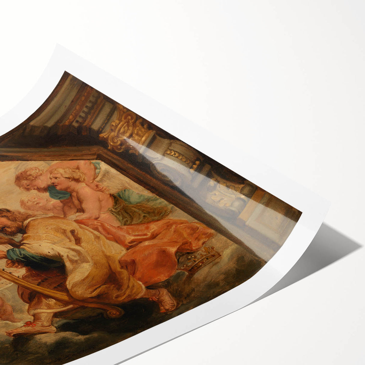 Baroque Art - Regal Woman in Opulent Dress, Antique Art Prints
