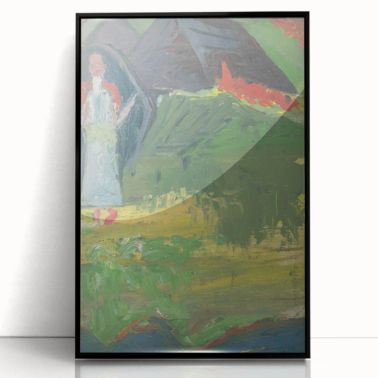 Expressionist Landscape – Girl in Front of a Shepherd’s Hut Print