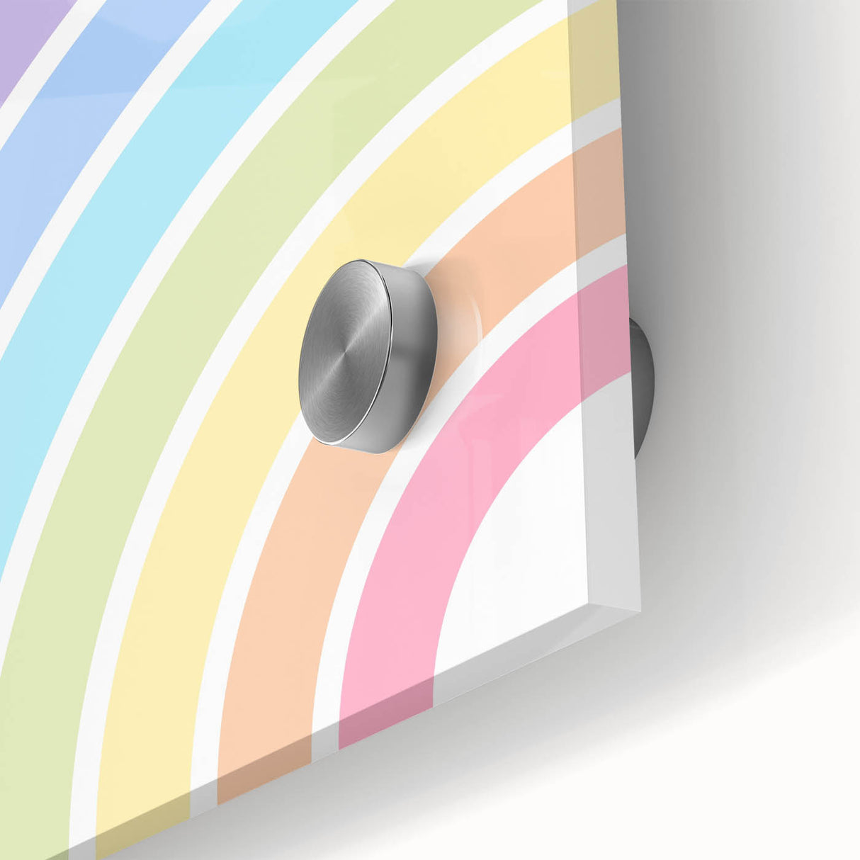 Playroom Wall Art - Minimalist Pastel Rainbow Kids Room Print