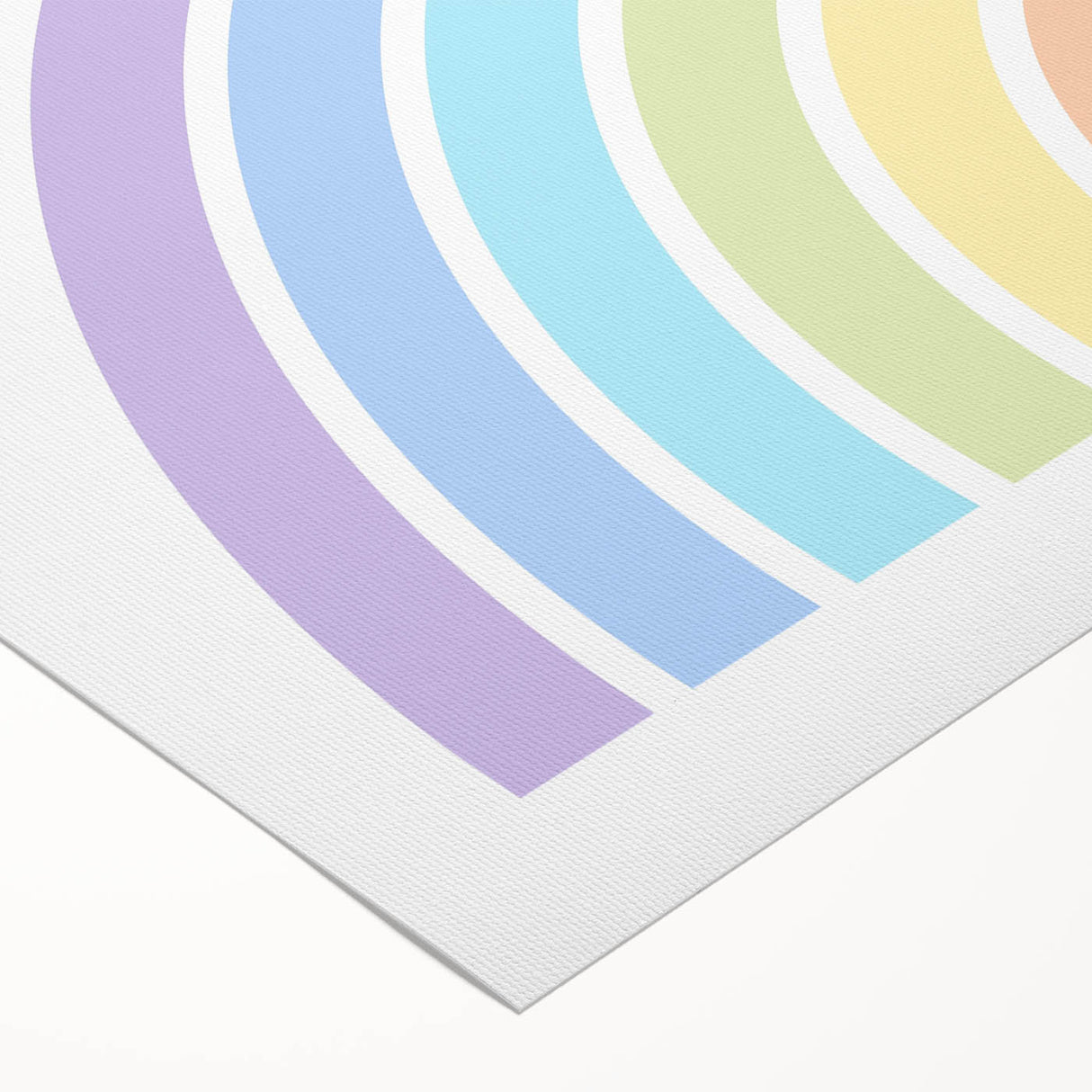 Playroom Wall Art - Minimalist Pastel Rainbow Kids Room Print